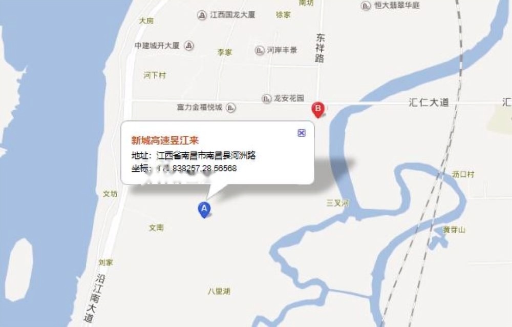 新城高速昱江来位置交通图