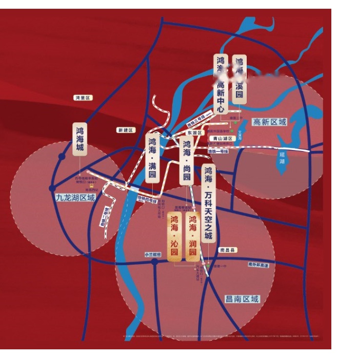 鸿海水岸之城位置交通图