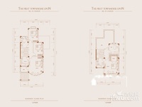 e户型二层及三层，5室3厅5卫，约302.00平米