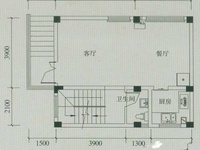 一期合院别墅E1型一层平面图