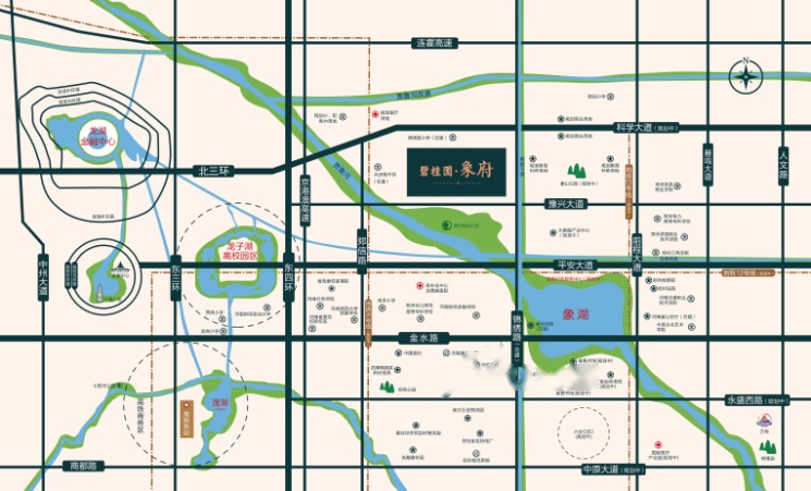 碧桂园象府位置交通图