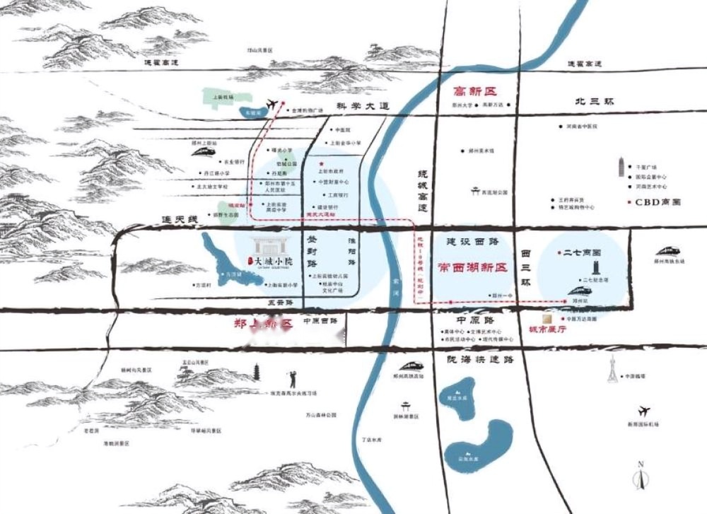 泰禾大城小院位置交通图
