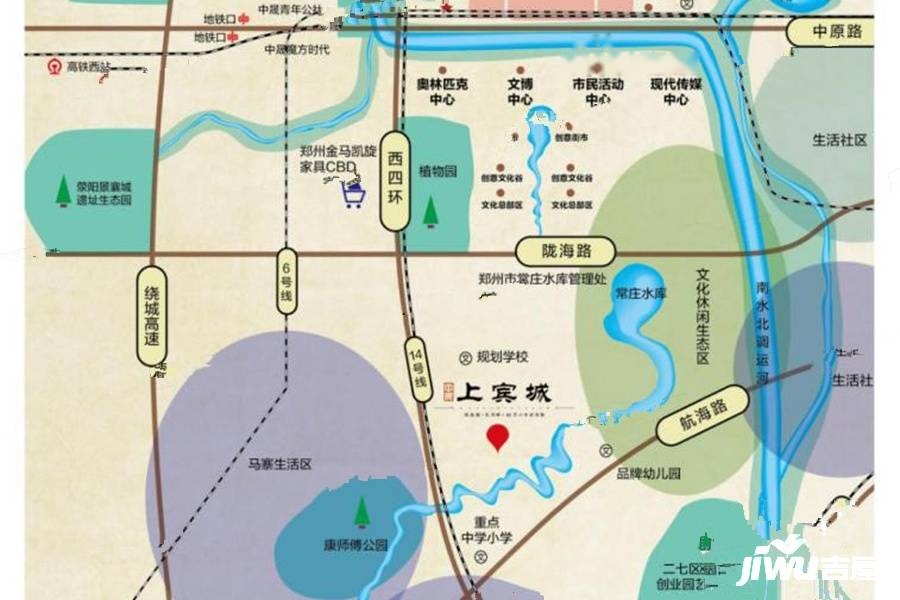 中晟上宾城位置交通图