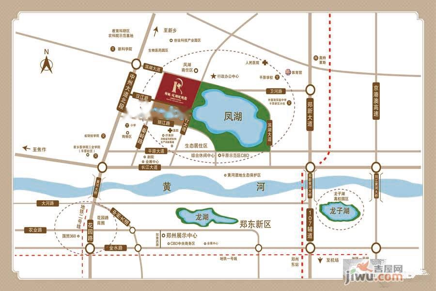 绿城凤湖玫瑰园位置交通图