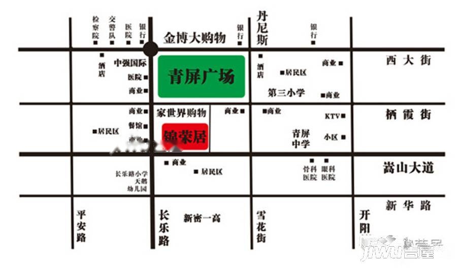 锦荣居位置交通图