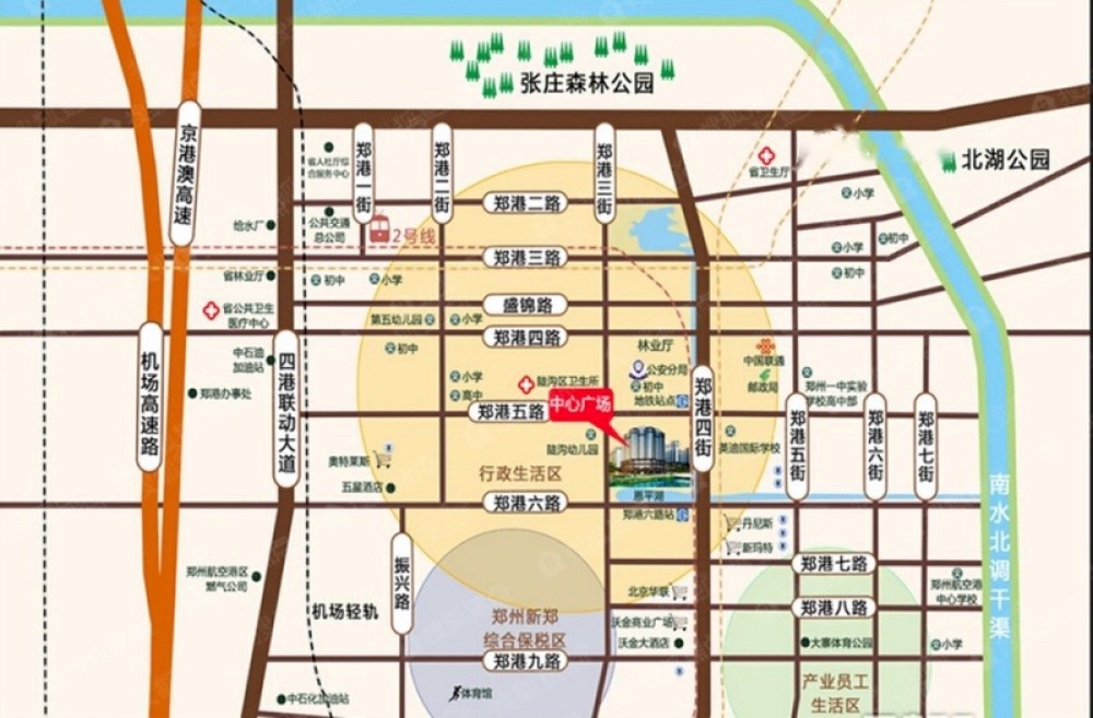 合凯中心广场位置交通图