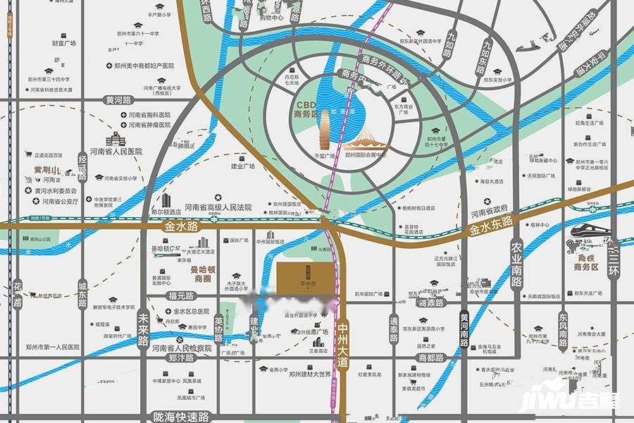 中州府位置交通图