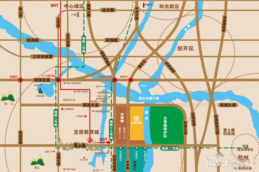 恒基水榭华城位置交通图