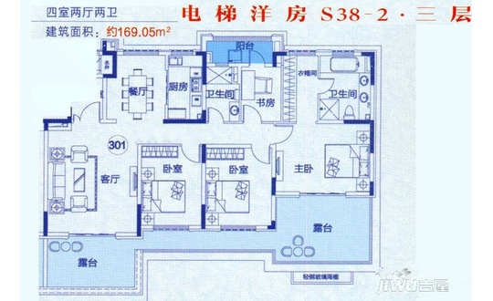 二期洋房S38-2三层户型