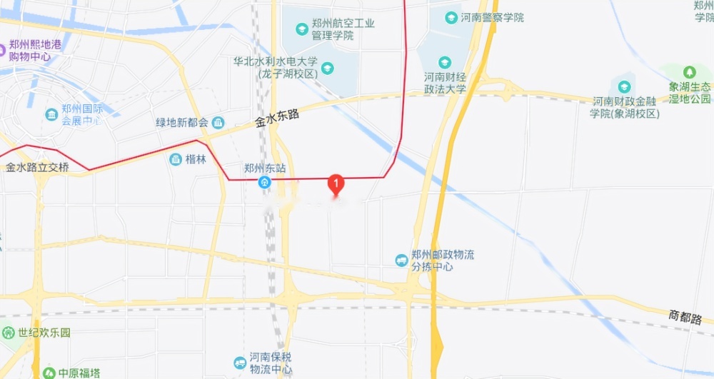 宝能郑州中心位置交通图