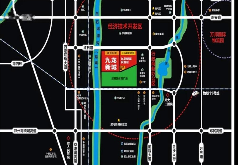 九龙新城位置交通图