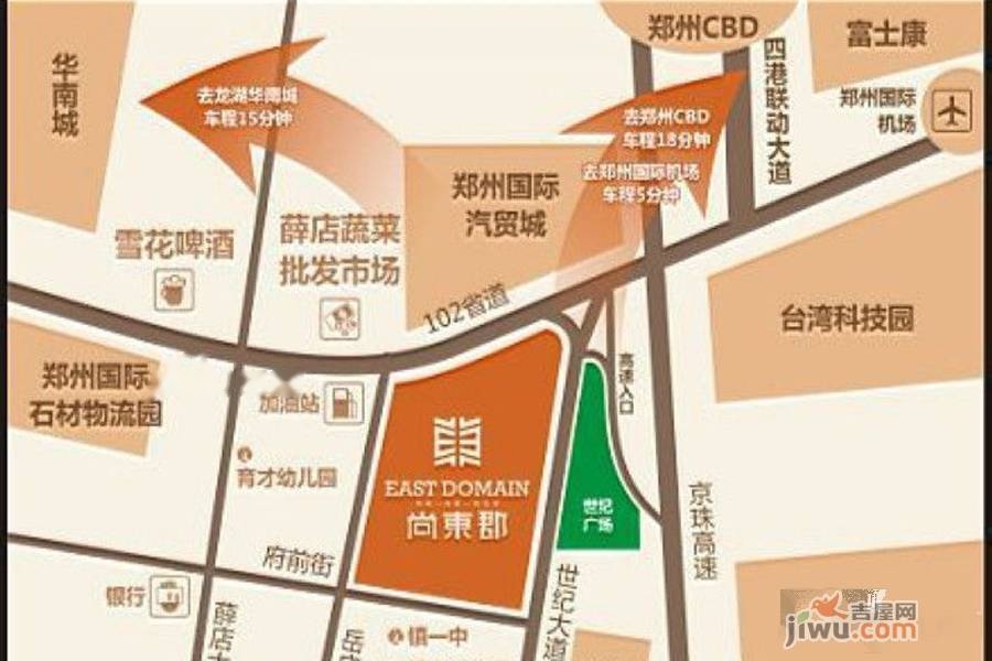 磊鑫尚东郡位置交通图