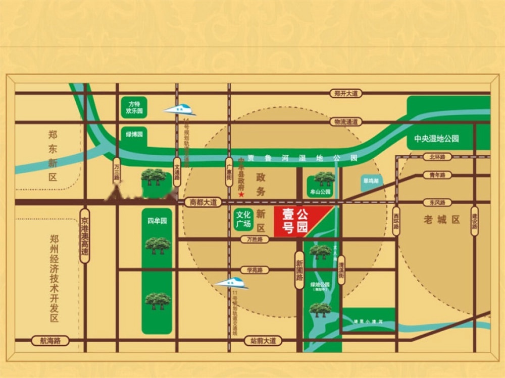壹号公园位置交通图