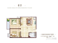 瑞士酒店公寓C2户型2室1厅1卫1厨 93.81㎡