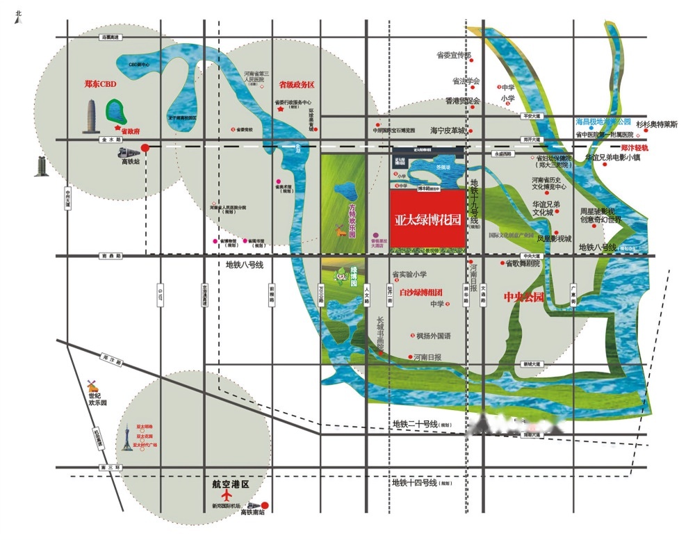 亚太绿博花园位置交通图