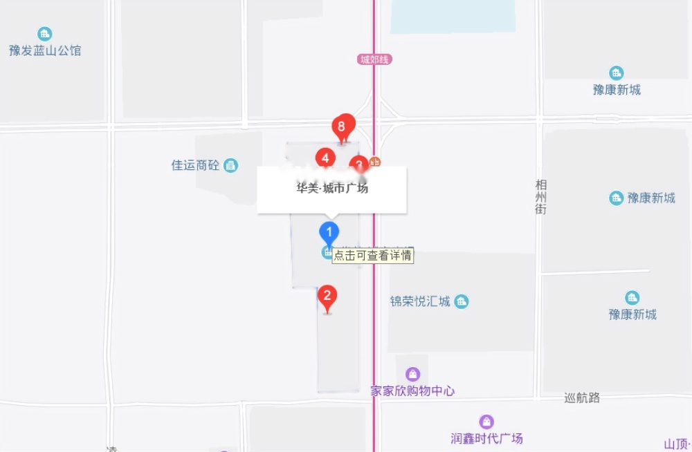 华美城市广场位置交通图