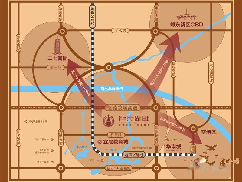 龍熙湖畔位置交通图