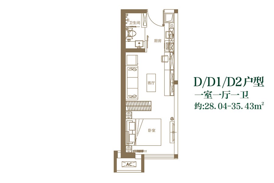 公寓D/D1/D2户型