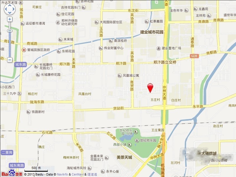 郑州益田假日世界（清华城）交通图