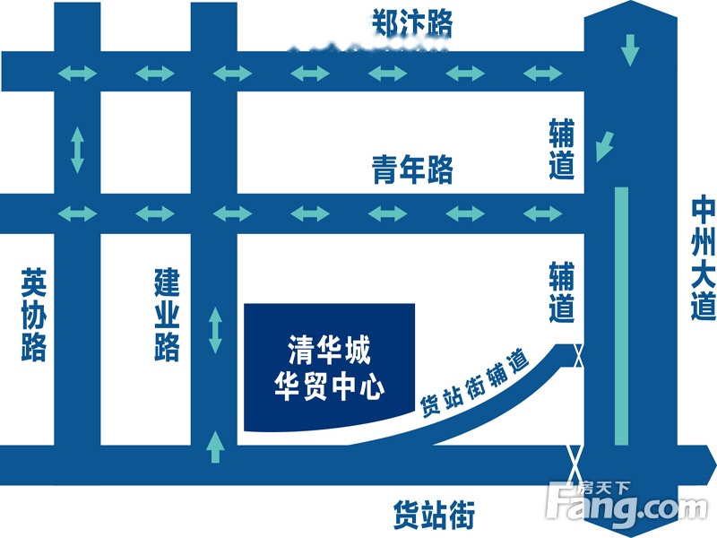 郑州益田假日世界（清华城）交通图