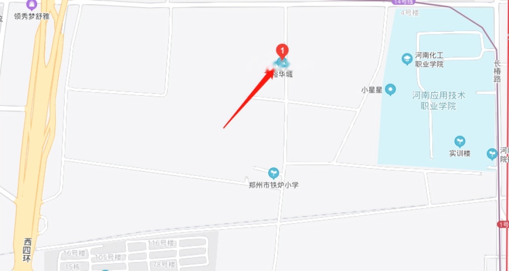 裕华城一期书香苑位置交通图