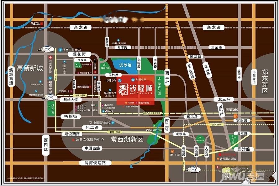 谦祥万华城位置交通图