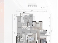 华润未来之城3室户型图 116-124㎡