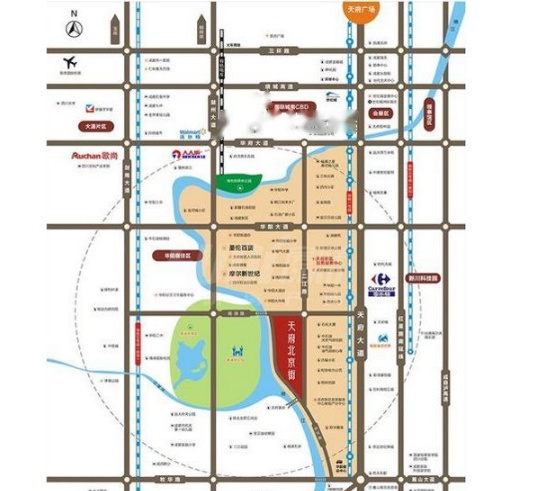 北京街商铺位置交通图