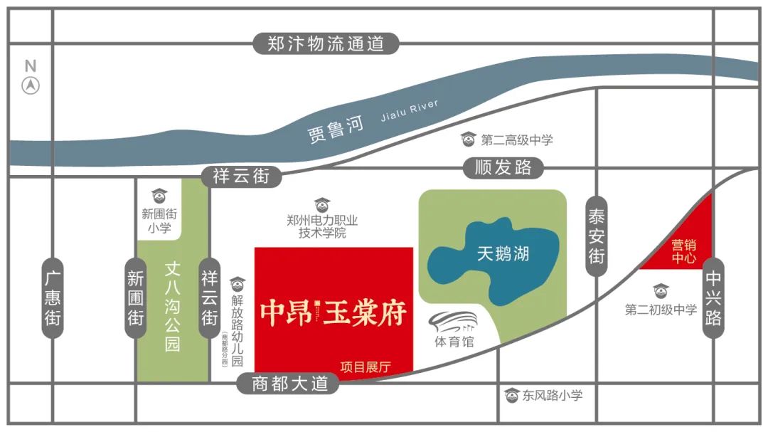 中昂玉棠府位置交通图