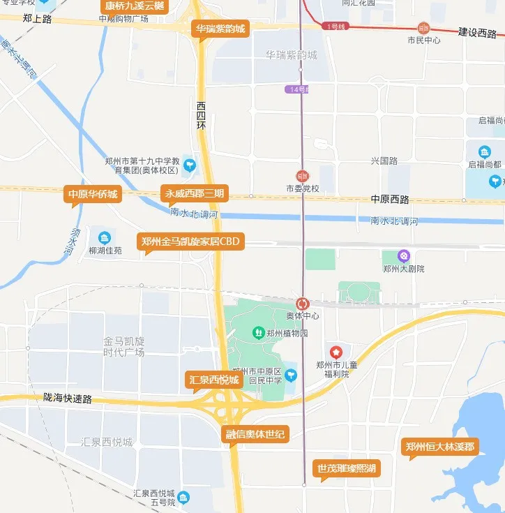 郑州中原区常西湖新区在售楼盘